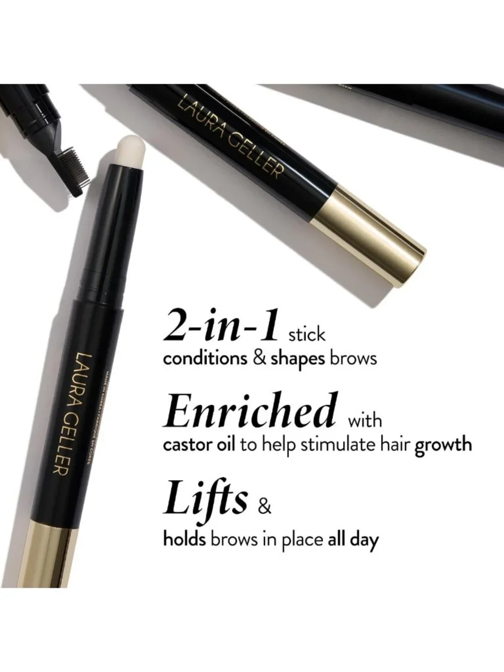 Define & Tame Brow Lifting Stick - Laminated Full Brows Wax - Dark Brown Shade
